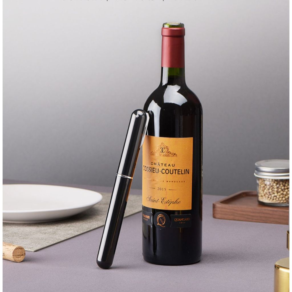 ALAT INSTAN PEMBUKA BOTOL MINUMAN ANGGUR MERAH PREMIUM POMPA PEMBUKA BUSA KAYU BOTOL ANGGUR WINE