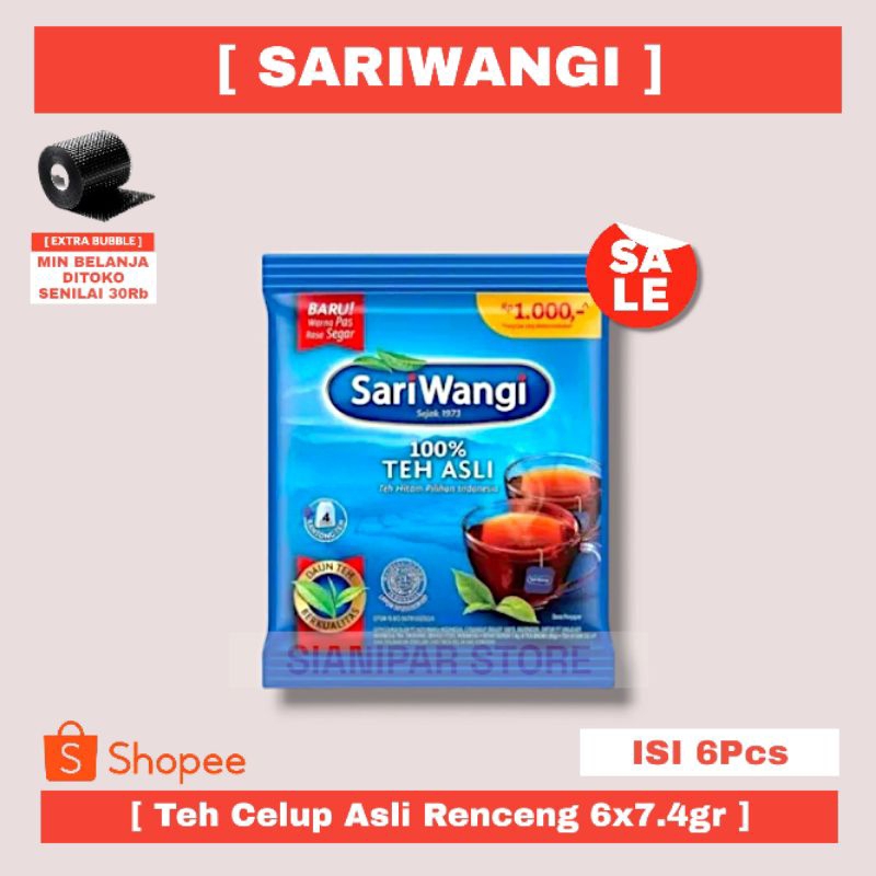 

SARIWANGI Teh Celup Asli Renceng 6x7.4gr