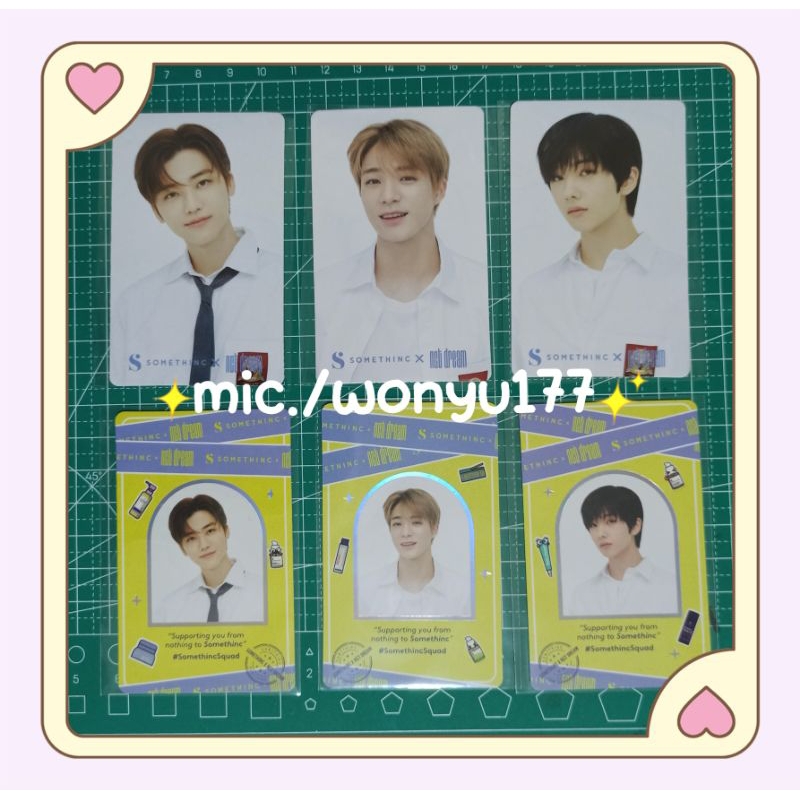 Photocard pc nct dream somethinc jeno jaemin jisung fullset V1 V2