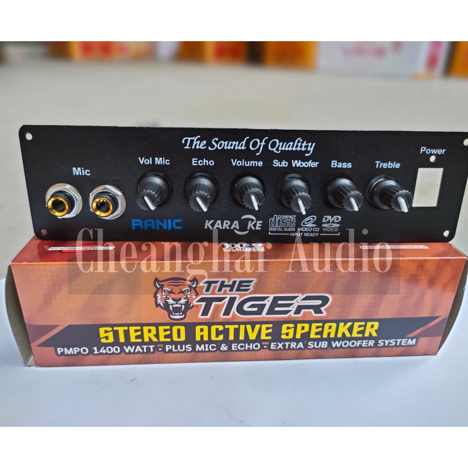 Kit Power Amplifier Speaker Aktif Stereo Karaoke Plus Echo 14W PMPO TIGER