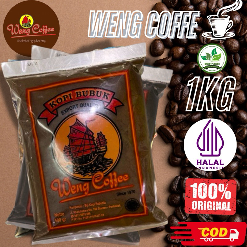 

kopi bubuk weng 1 Kg, original pontianak