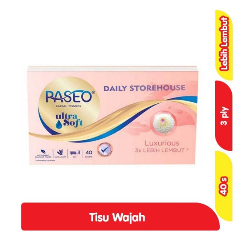 PASEO Tissue Ultrasoft Travel 40s