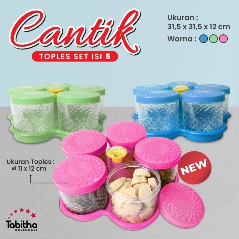 TOPLES CANTIK 5 DAUN KRISTAL