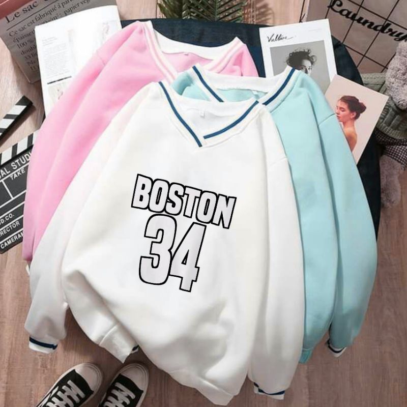 SWEATER V NECK OVERSIZE S-6XL JUMBO BIGSIZE FLEECE UNISEX CASUAL KEREN