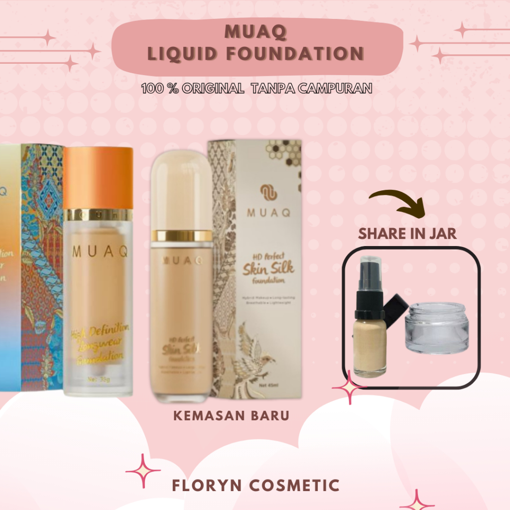 (Share in Jar) MUAQ High Definition Longwear Liquid Foundation Sumatera Jawa Kalimantan Sulawesi Pap