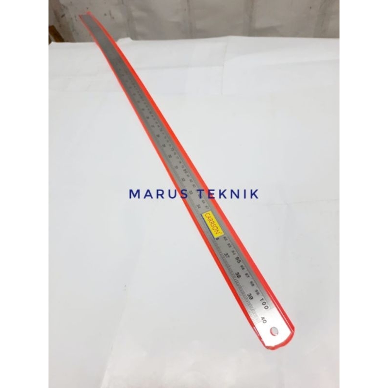 Penggaris Baja /Mistar Baja SS 100cm metric/inch merek Carrson