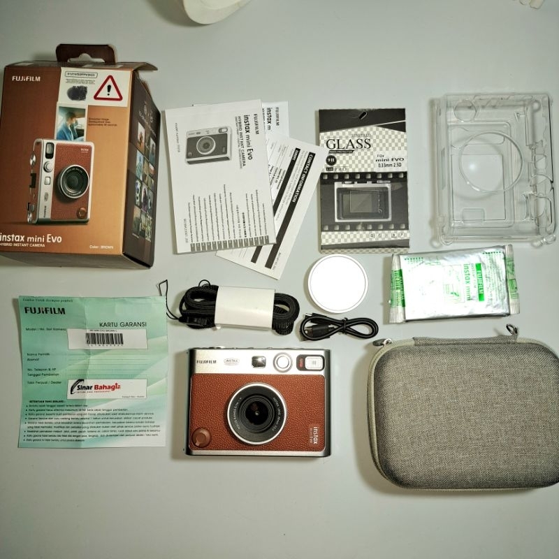 fujifilm instax mini EVO brown || kamera fujifilm instax mini EVO hybrid || instax mini Evo second l