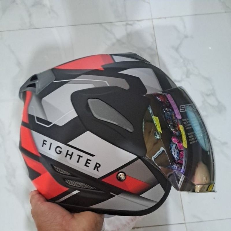 HELM HALF FACE GM FIGHTER /HELM STANDAR MOTIF