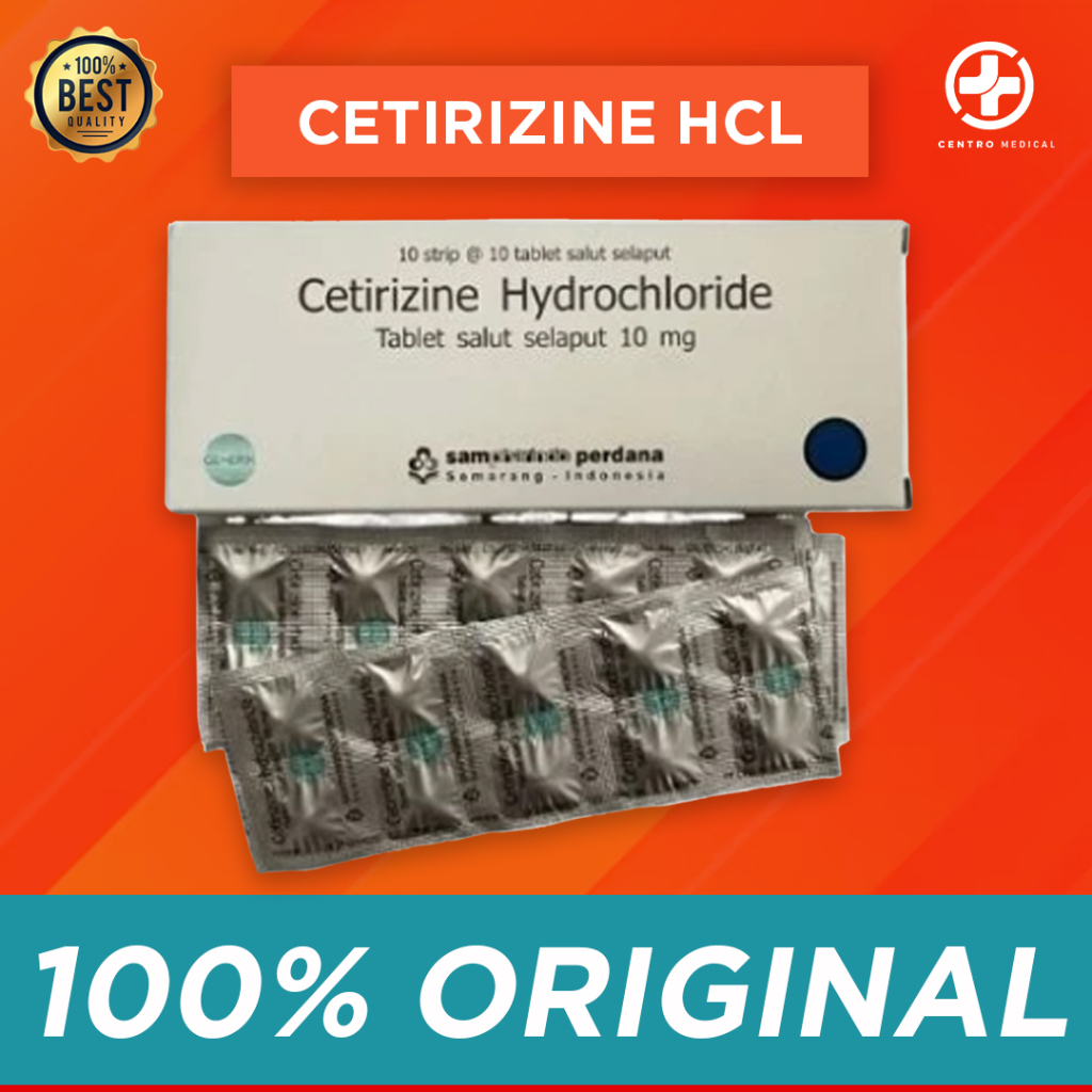 Cetirizine Hydrochloride 10mg Box PT. Sampharindo