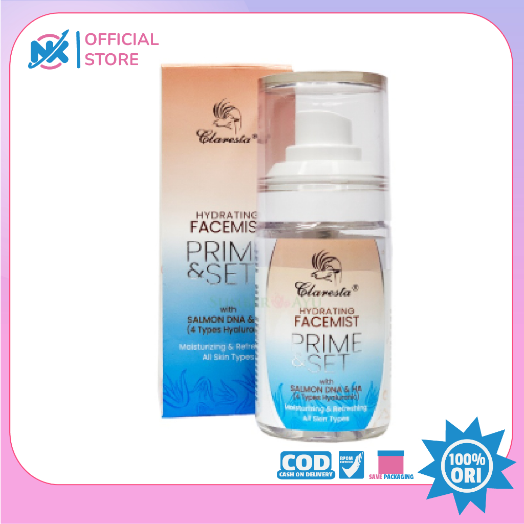 Claresta Hydrating Face Mist Prime & Set Salmon DNA 60ml