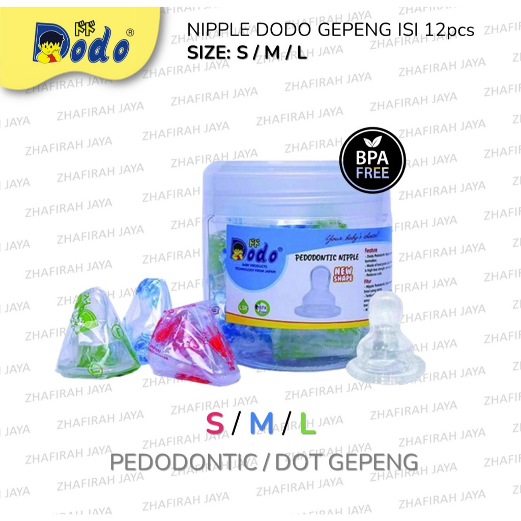DODO Dot Gepeng size S M L isi 12 Nipple DODO Gepeng Toples isi 12pcs