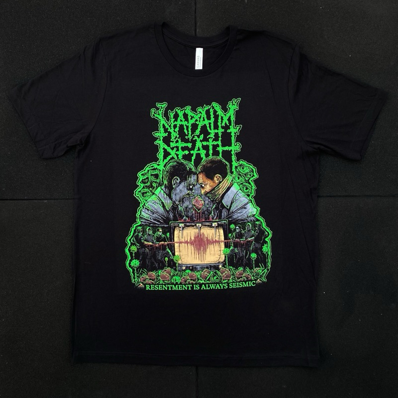 Tshirt Band Pria Wanita Napalm Death - Resentment 2022 Tour Original Official