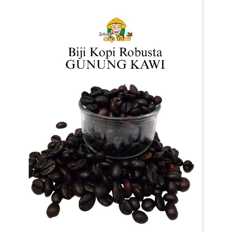 

Roast Biji kopi robusta gunung kawi cap tani 500 gram