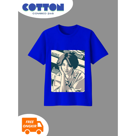 KAOS NIKE ARDILA PRIA WANITA REGULAR BIRU ELEKTRIK / KAOS DISTRO LENGAN PENDEK S M L XL COMBED 24S