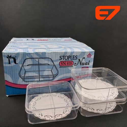 Toples NUAI SN 818 Toples Kue Kering Sekat 4 Nuai Toples Lebaran