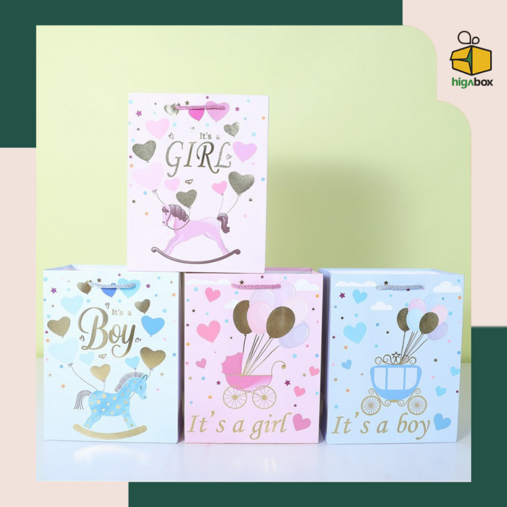 

Paper Bag Motif Baby Boy Baby Girl / Goodie Bag Baby Boy Baby Girl / Tas Kado Motif Baby Boy Baby Girl I AM01F1