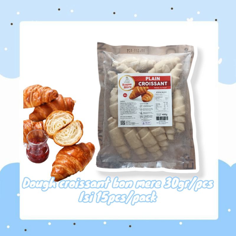 

FROZEN- Dough croissant bon mere 30gr/pcs isi 15pcs