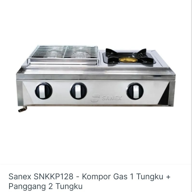 Sanex SNKKP128 Kompor 1 tungku + kompor panggang 2 tungku
