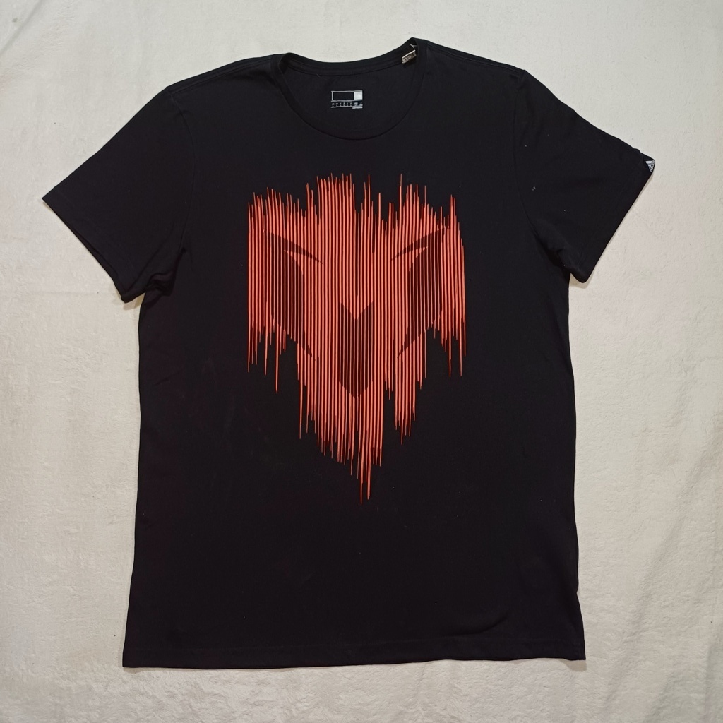 KAOS ADIDAS CLIMALITE ORIGINAL, SIZE L (sECOND BRANDED) HITAM PEKAT, PT40