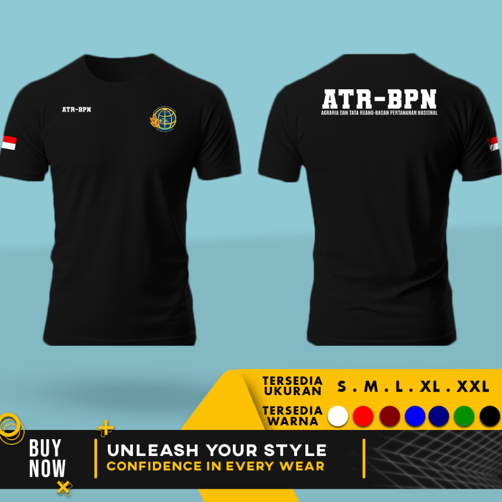 Kaos Baju ATR BPN Gratis Tulis Nama Kamu | Cotton Combed 30s