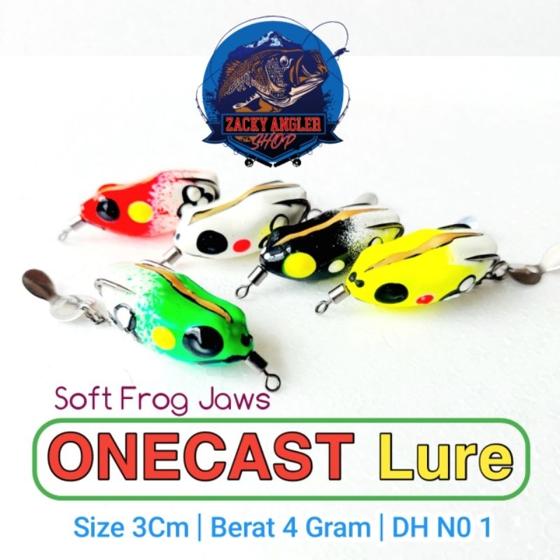 Soft Frog Jaws ONECAST Lure 3cm Umpan Casting Gabus Berisik Jaws