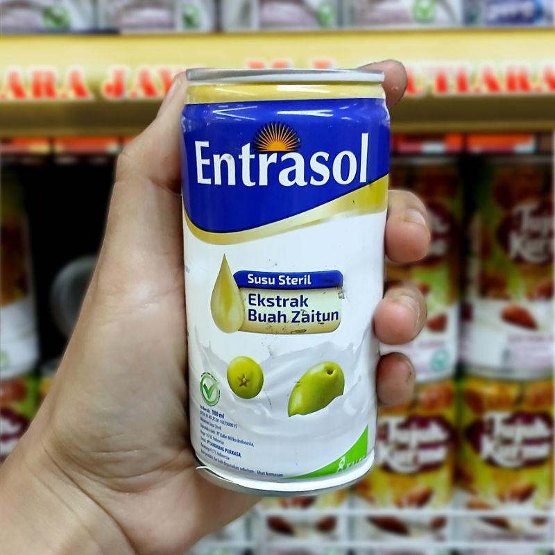 

Entrasol Susu Cair Steril Ekstrak Buah Zaitun Kaleng 180ml