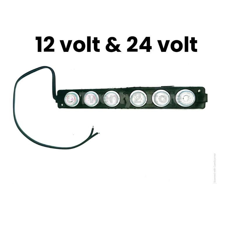Lampu LED 6 mata kedip merah biru 12 volt 24 volt Lampu gril mobil LED variasi truk bus motor