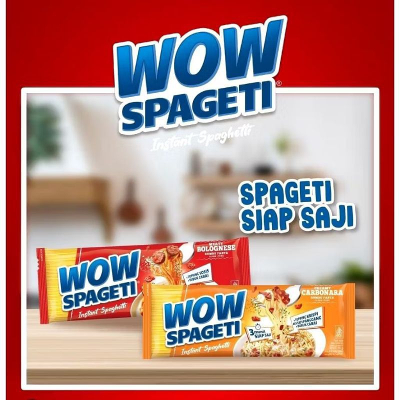 

WOW SPAGHETTI INSTAN 88 GRAM 2 VARIAN RASA SIDOARJO MURAH