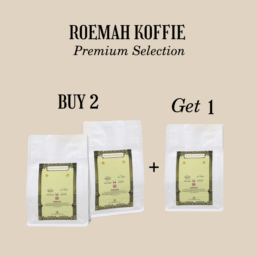

[PROMO] BUY 2 GET 1 FREE Premium Arabica Roemah Koffie