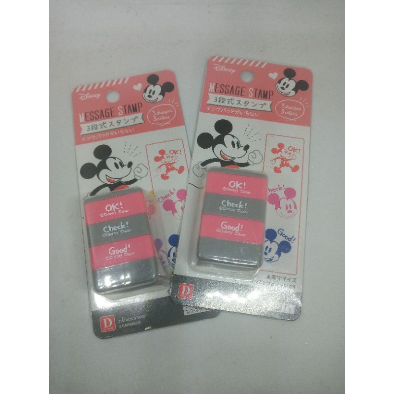 

Stamp Stampel Cap 3 susun Disney Karakter Mickey Mouse Jepang