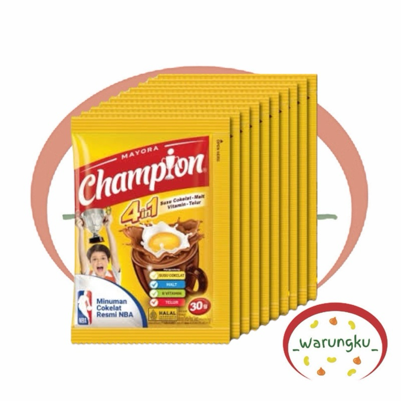 

[RENCENG] Mayora CHAMPION 10bks Minuman Sereal Instan Rasa Coklat