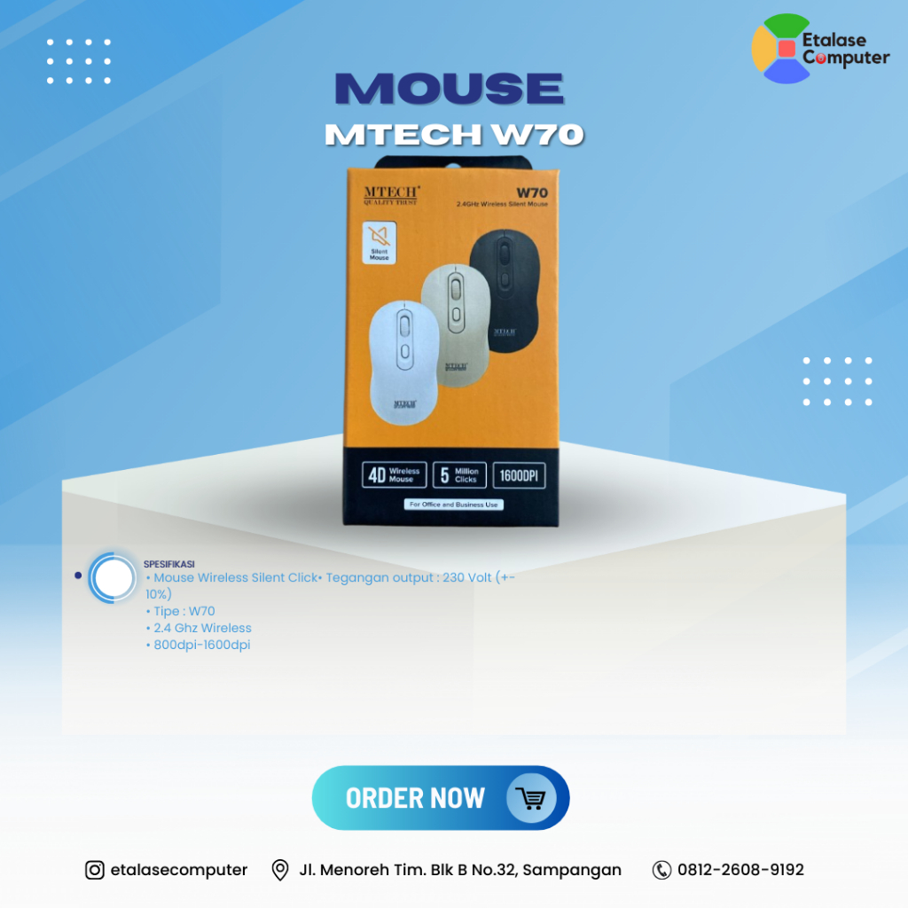 MOUSE MTECH W70 WIRELESS