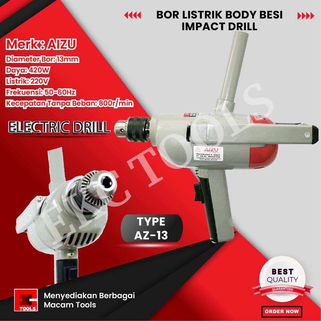 Mesin Bor Listrik Badan Besi/ Impact Drill AIZU-13