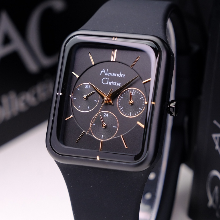 Alexandre Christie Wanita Terbaru Original Warna Full Black - AC2744