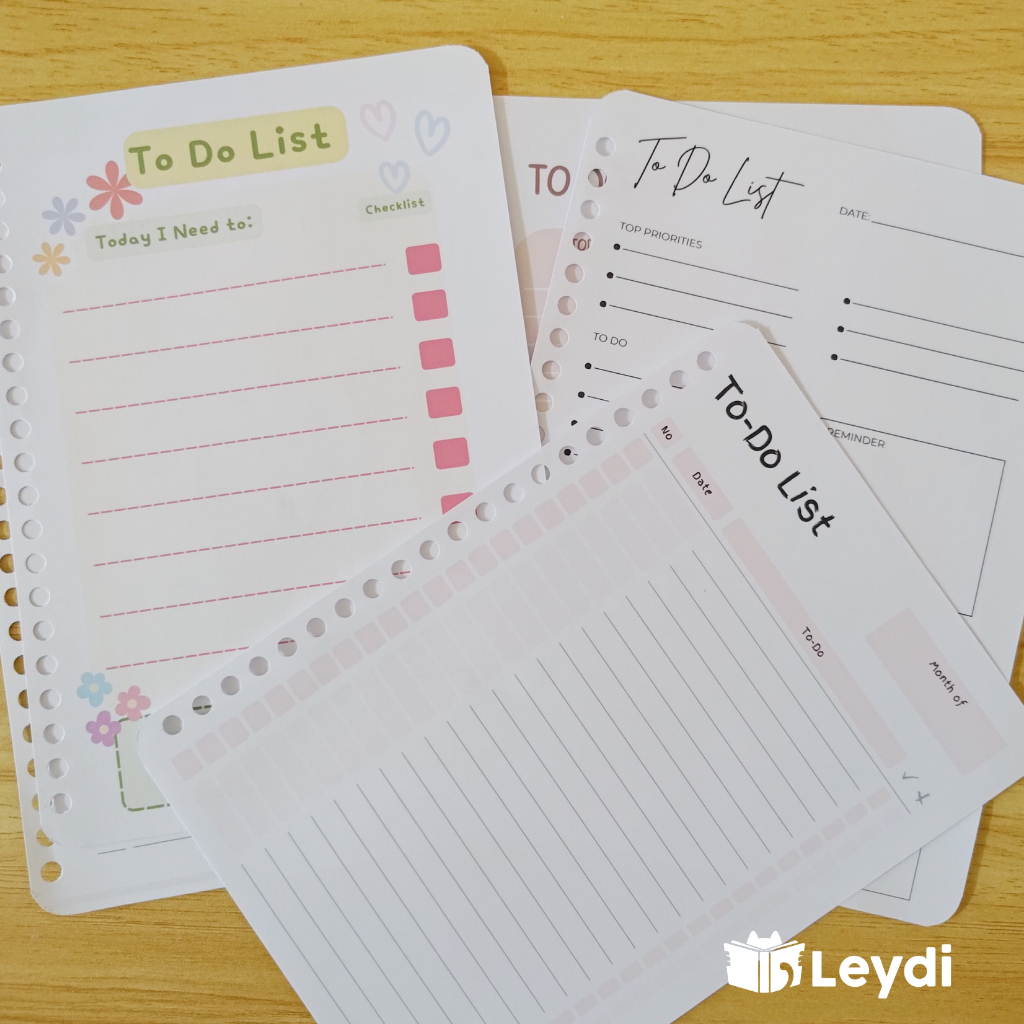 

Isi Binder / Loose Leaf A5 To Do List Planner Full Color / 10 Lembar / 100 gsm