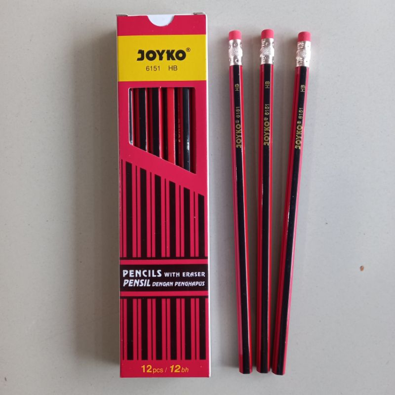 

Pensil Joyko HB 6151 / Pensil Kayu Raut / Wooden Pencil + Stip