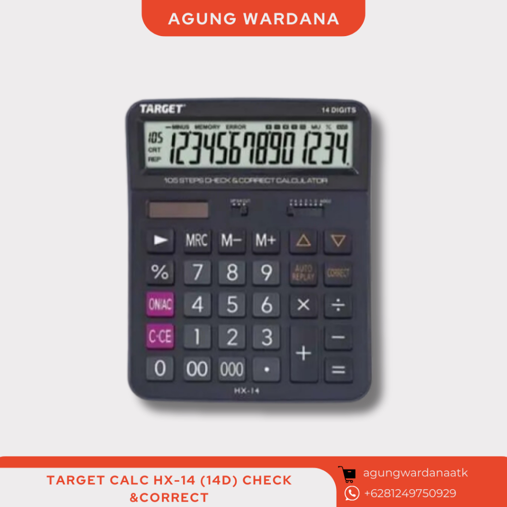 

KALKULATOR TARGET HX-14 (14D) CHECK &CORRECT