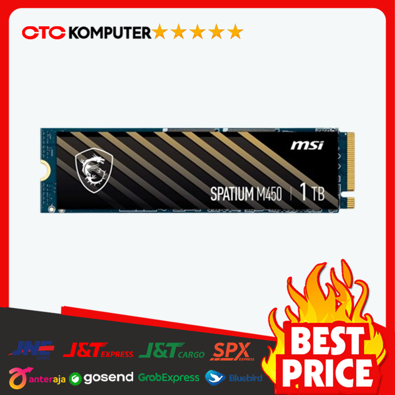 MSI SPATIUM M450 1TB PCIe 4.0 NVMe M.2 SSD