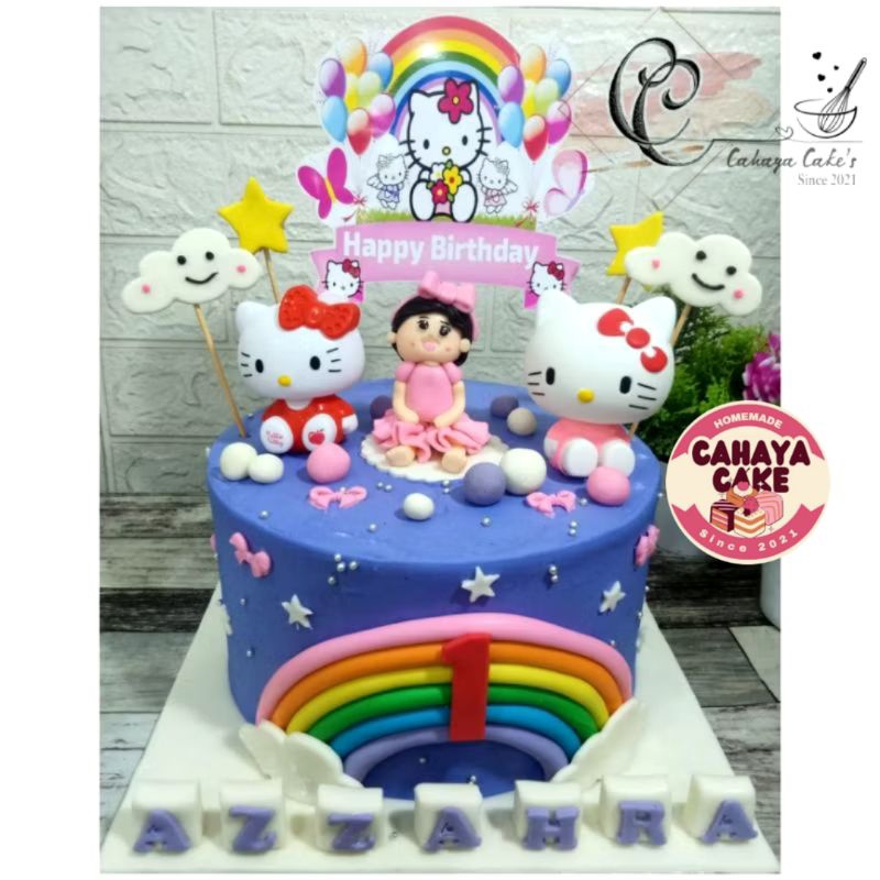 

Kue Ulang Tahun Hello Kitty / Hello Kitty Cake / Kue Ultah Free Custom