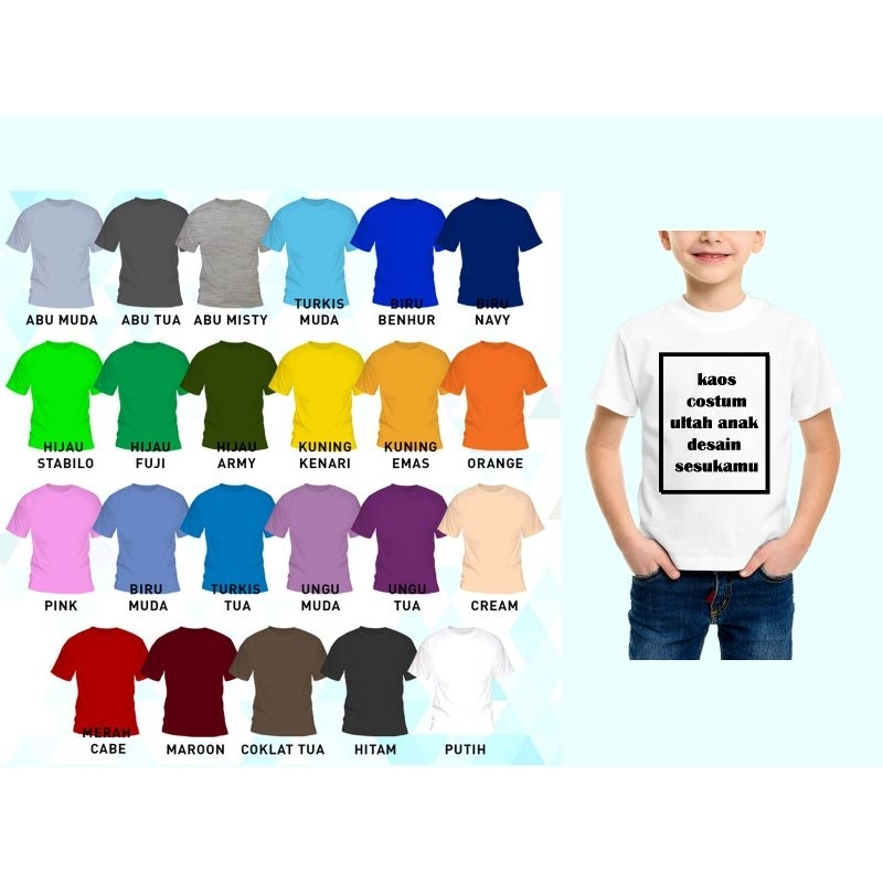 kaos anak costum - kaos Spiderman /kaos free desain/kaos ultah costum /bahan combed 100%
