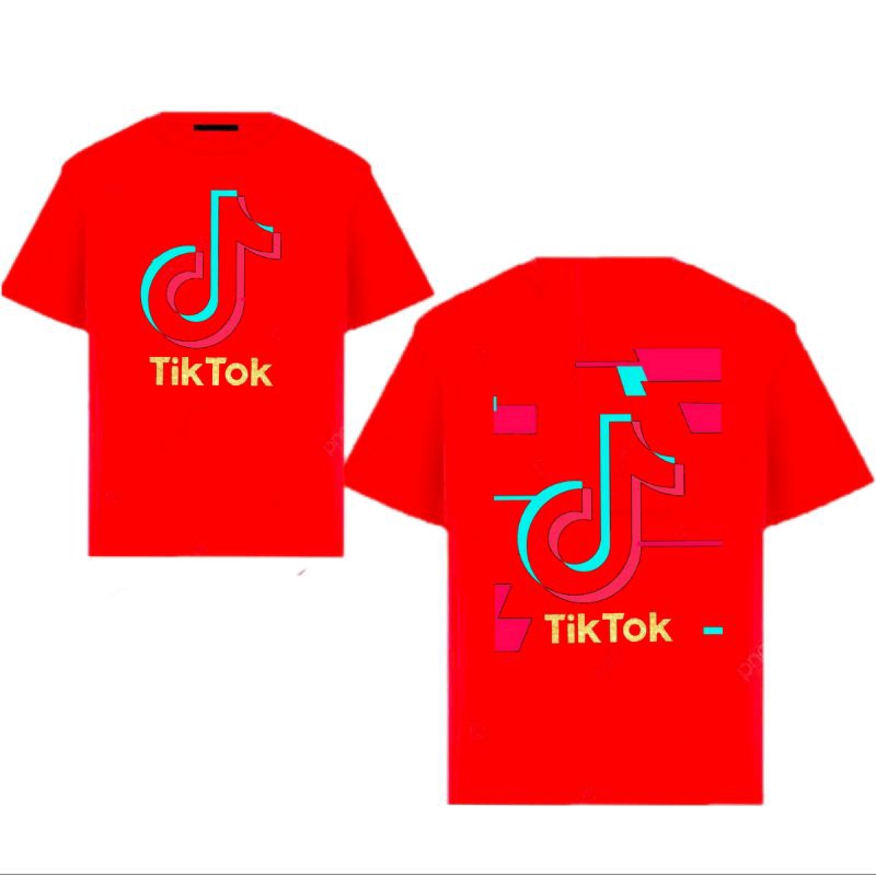 Baju Kaos Custom TIK TOK Bebas Request Logo dan Bisa Desain sendiri, AYO YANG BELUM