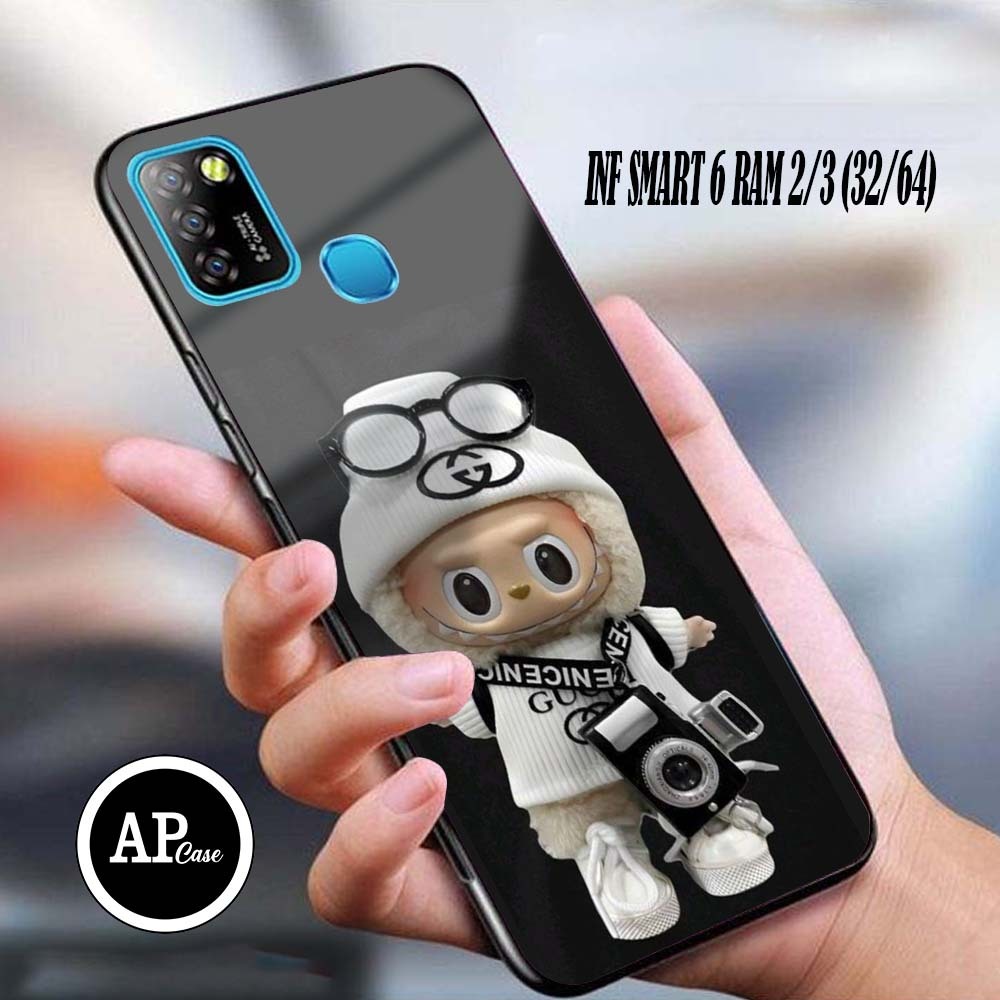 Case INFINIX SMART 5/6 RAM 2/3 (32/64) casing glossy Motif Labubu Terbaru Ap Case - Custom Case - Ca