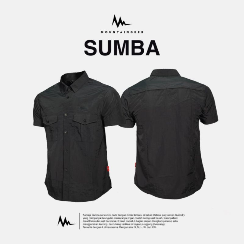 kemeja quickdry lengan pendek quickdry mountaingeer SUMBA series - Kemeja lapangan - Kemeja Outdoor 