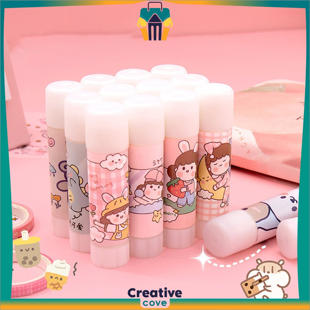 

Lem Stik Batang Putar Karakter Lucu Perlengkapan Sekolah Kantor / Lem Glue Stick Perekat Kertas Padat Motif Lucu Creative Cove A88