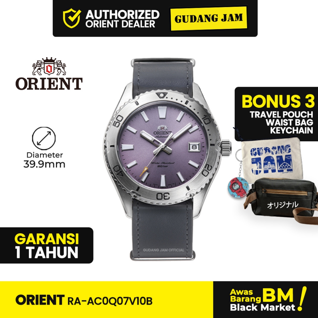 Jam Tangan Pria Orient RA-AC0Q07V RA-AC0Q07V10B Mako 40 Automatic Sapphire