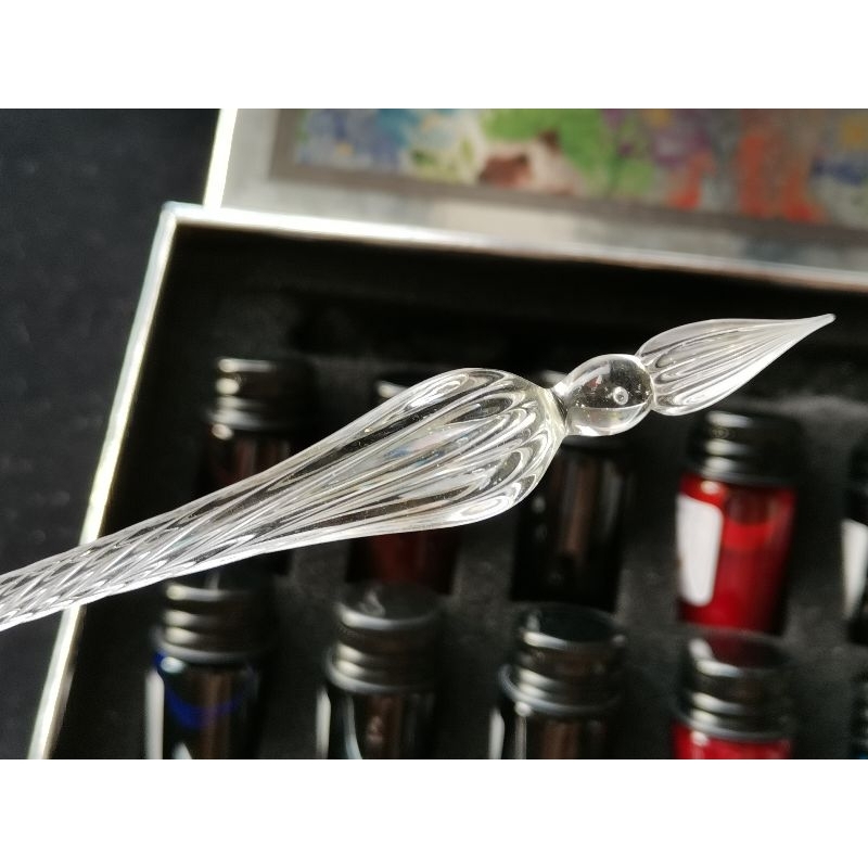 

Calligraphy Glass pen set tinta glitter