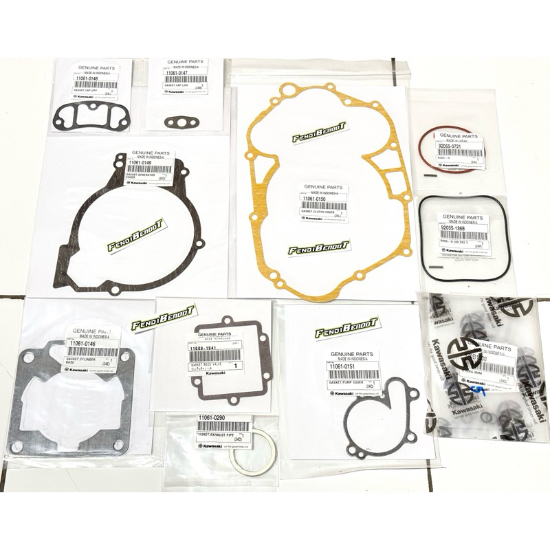 PAKING GASKET PERPAK SET FULSET MESIN BLOK BORING 1827 NINJA R KIS LAMA OLD ORIGINAL