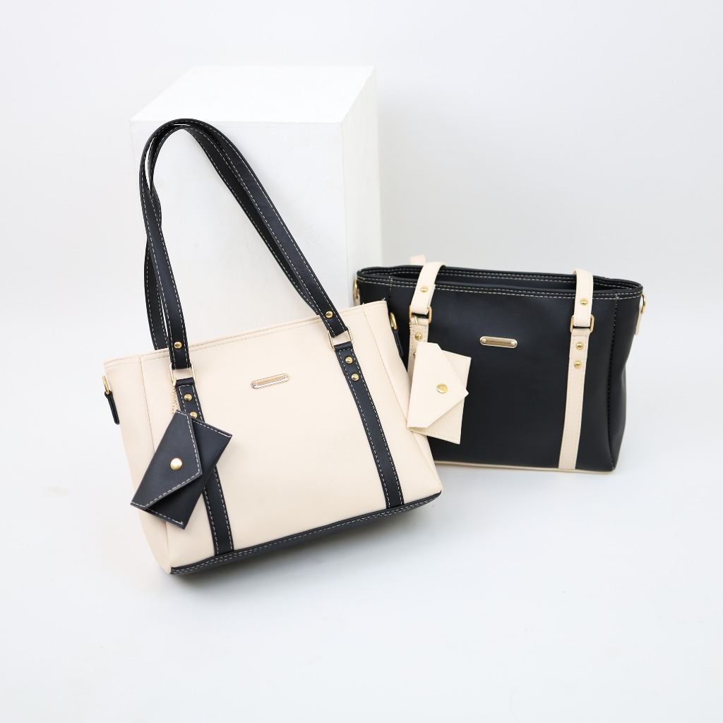 QH NALALA Tas Kulit Tote Bag Wanita Tas Bahu Wanita Kekinian Kode Marita