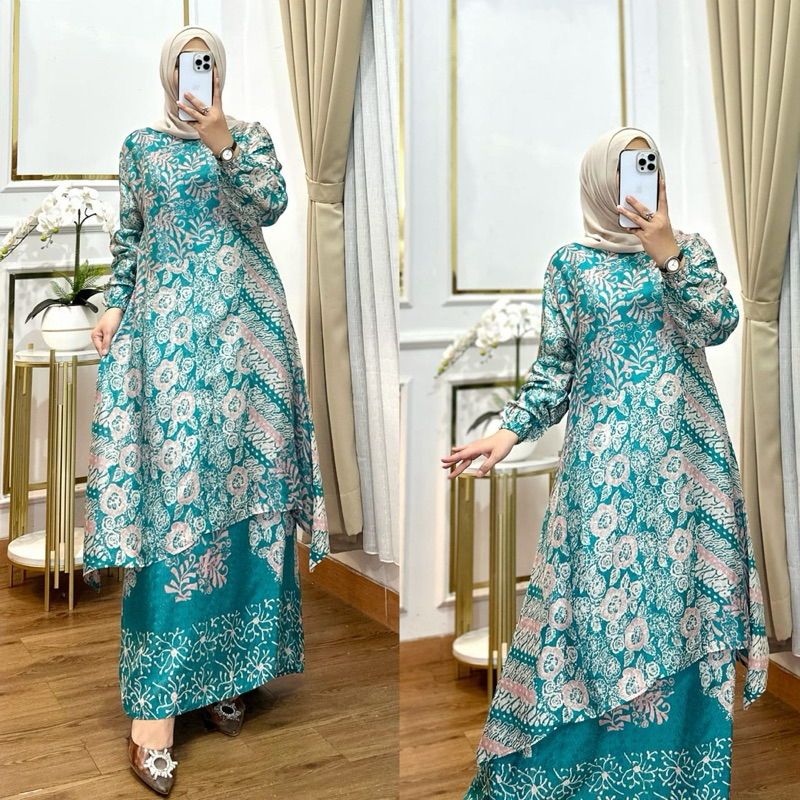 R QUEEN BATIK VISCOSE WANITA BAHAN DOBBY STELAN BATIK WANITA MODERN 2025 STELAN BATIK KONDANGAN ELEG