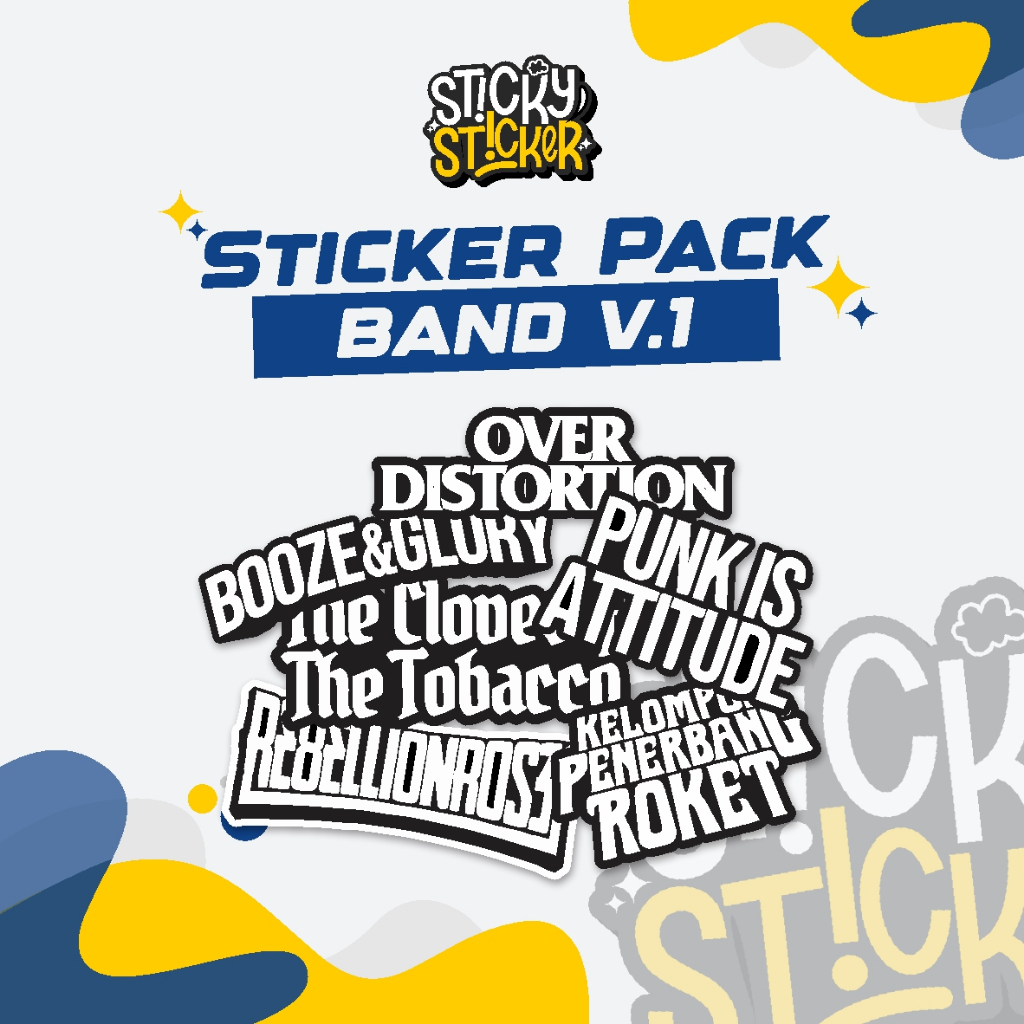 

STICKER PACK SPEZIAL BAND V.1 - STIKER LOKAL BAND, STIKER LAPTOP, AKSESORIS HP, HELM,TUMBLER DLL